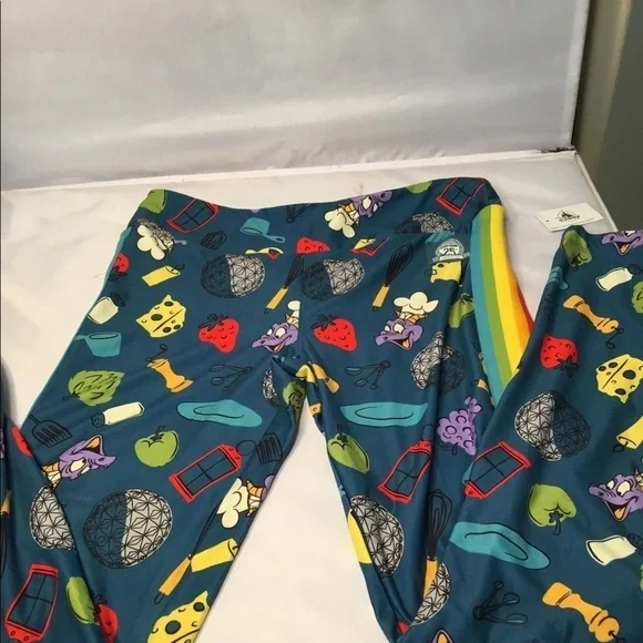 Disney 25th ANNIVERSARY FOOD &‎ WINE CELEBRATION LEGGING SIZE SMALL - Picture 9 of 12